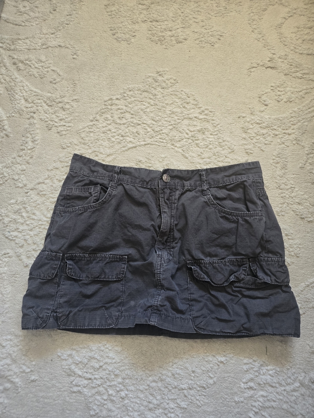 Zara Cargo Pocket Mini Skirt in Charcoal Gray - Medium